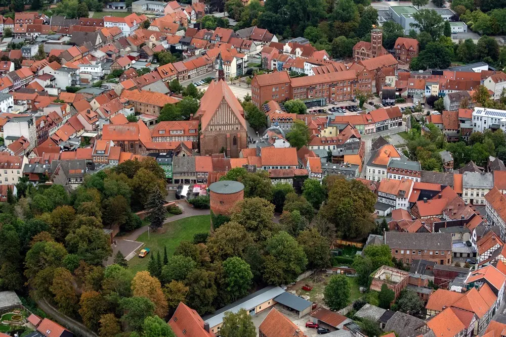 Panoramablick auf die Altstadt von Salzwedel