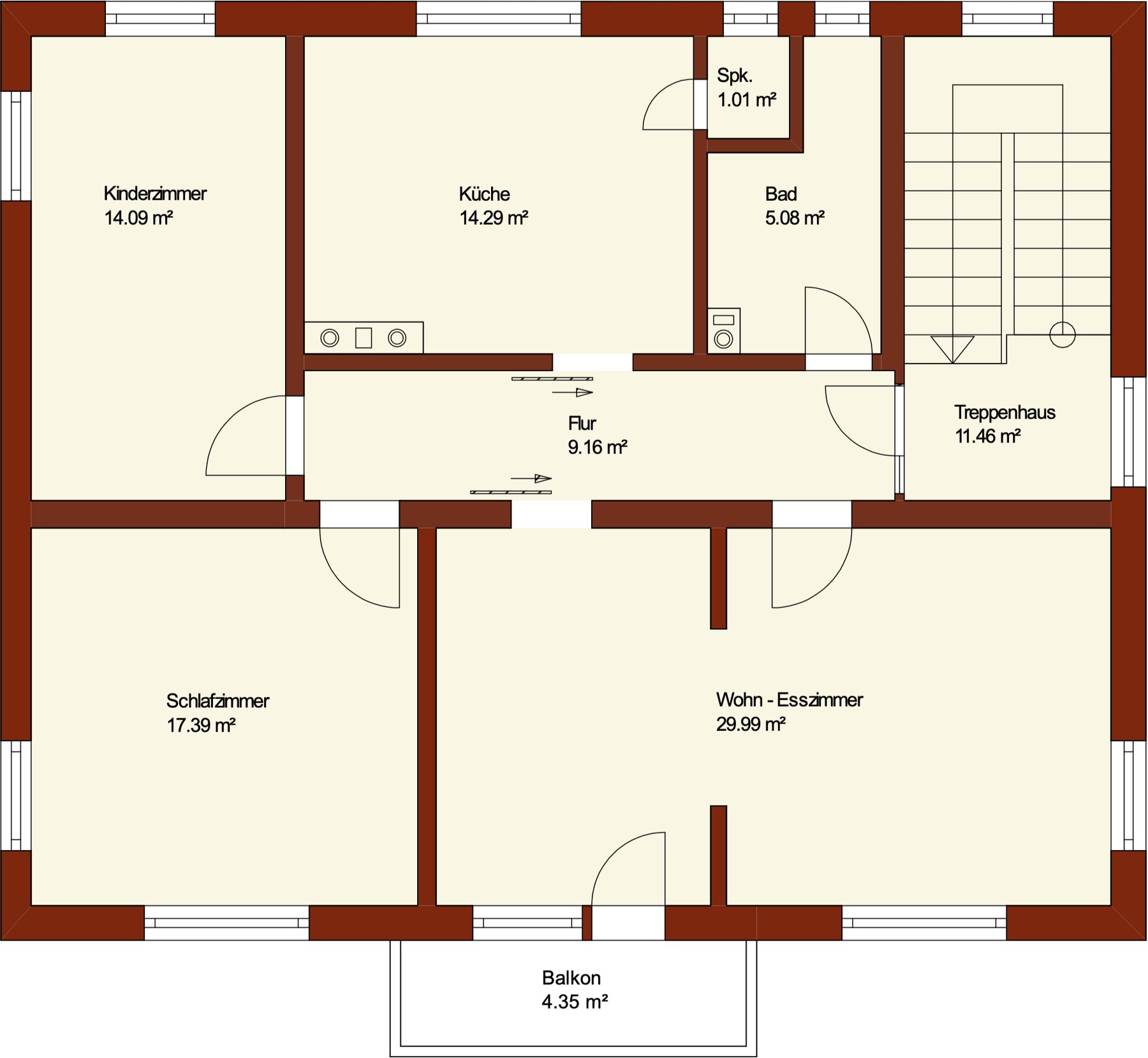 Grundriss Obergeschoss