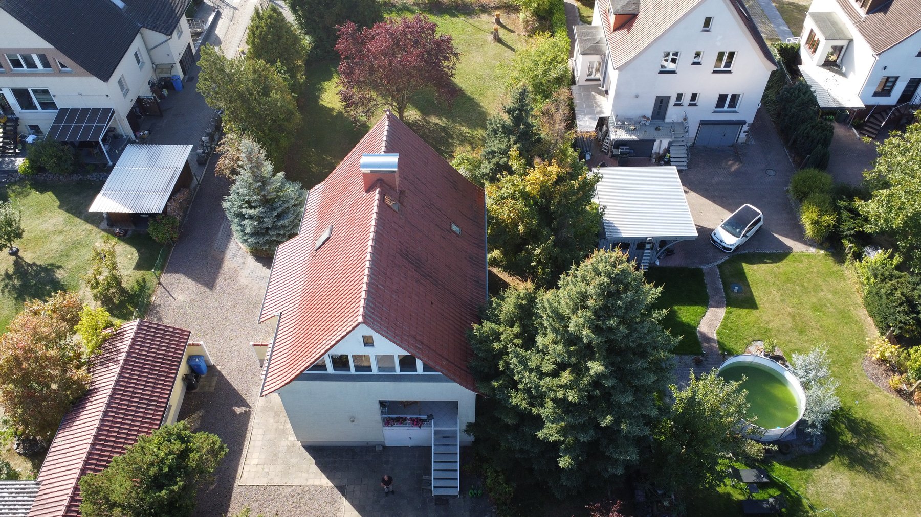 Luftaufnahme vom Grundstück